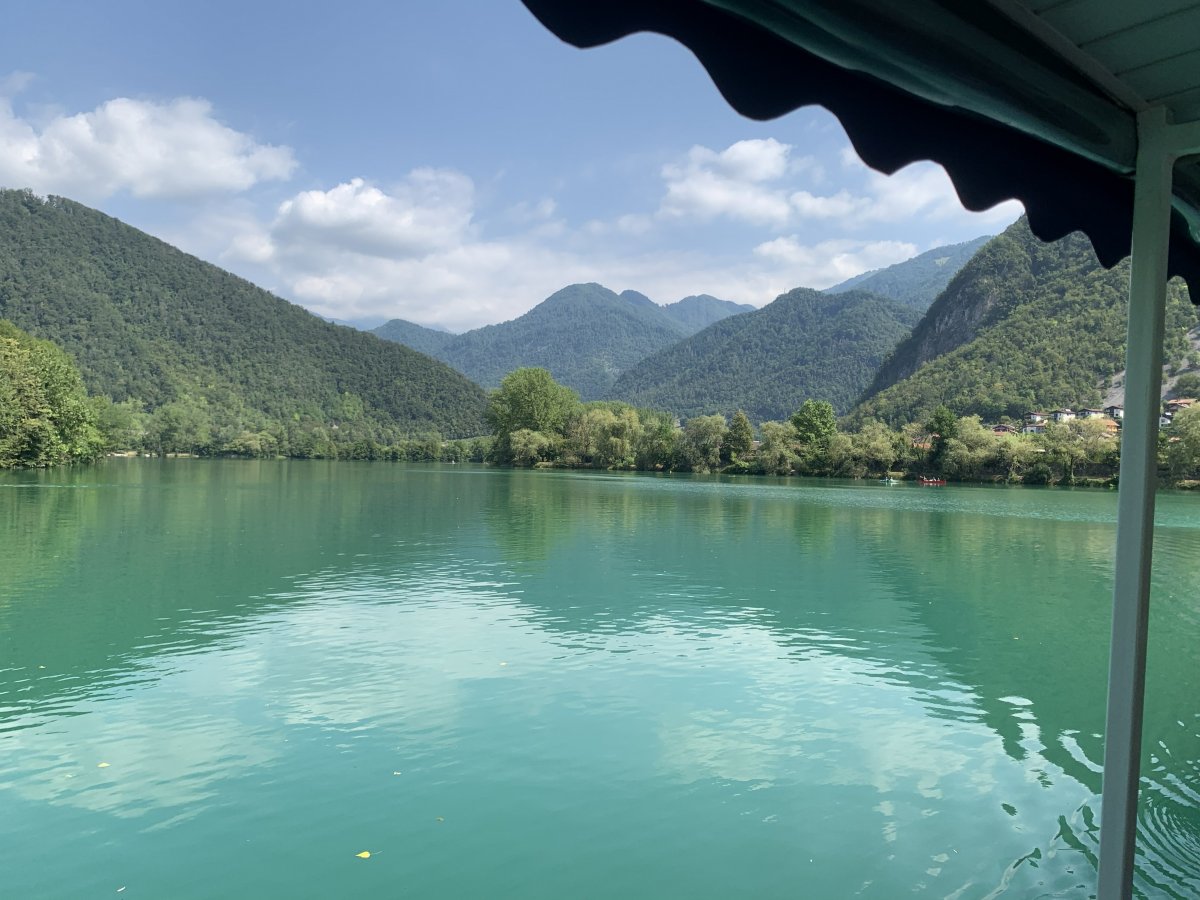 The paddle steamer is fired up and ready to go..