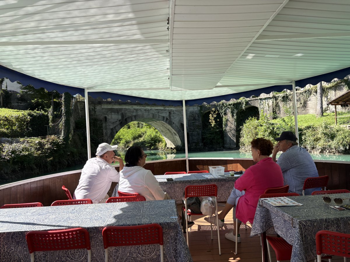 It is almost unbelievable THIS boat will fit under THAT bridge..