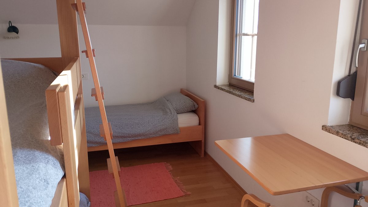 Kids area has 4 large beds, a handmade foldaway table, wardrobe and fantastic views of Nanos mountain.. Kids area has 4 large beds, a handmade foldaway table, wardrobe and fantastic views of Nanos mountain..