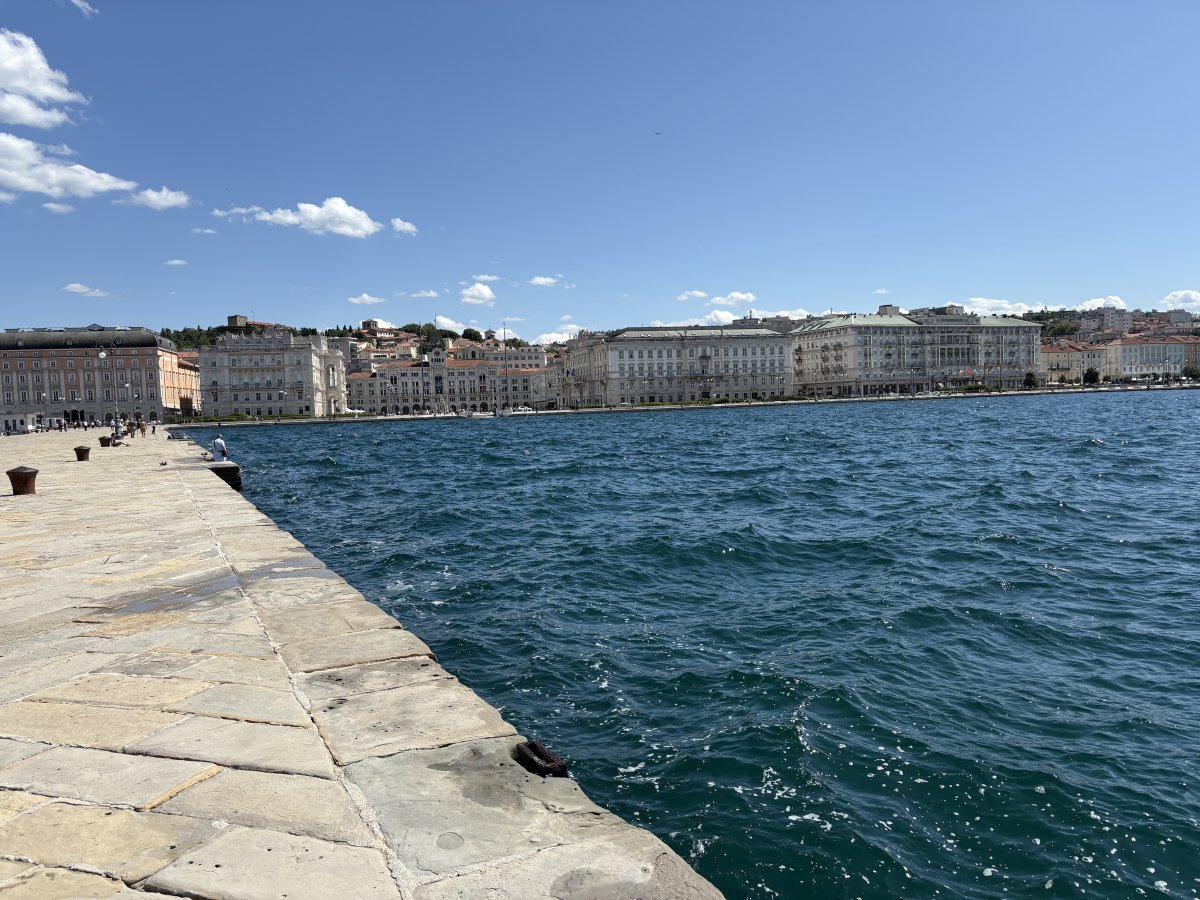 A Slovenian town that became an Austrian city, now in Italy, but with a strong Austrian look..