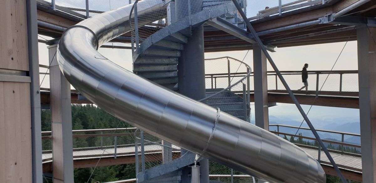 this is not an industrial pipe sending treacle into tins.. YOU slide down HERE!!