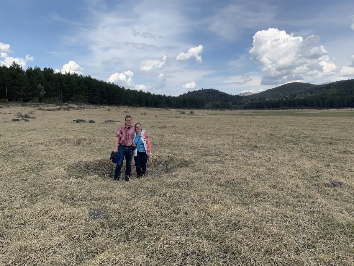 a disappearing lake is NOT just a simple field.. you get to stand in a sinkhole!