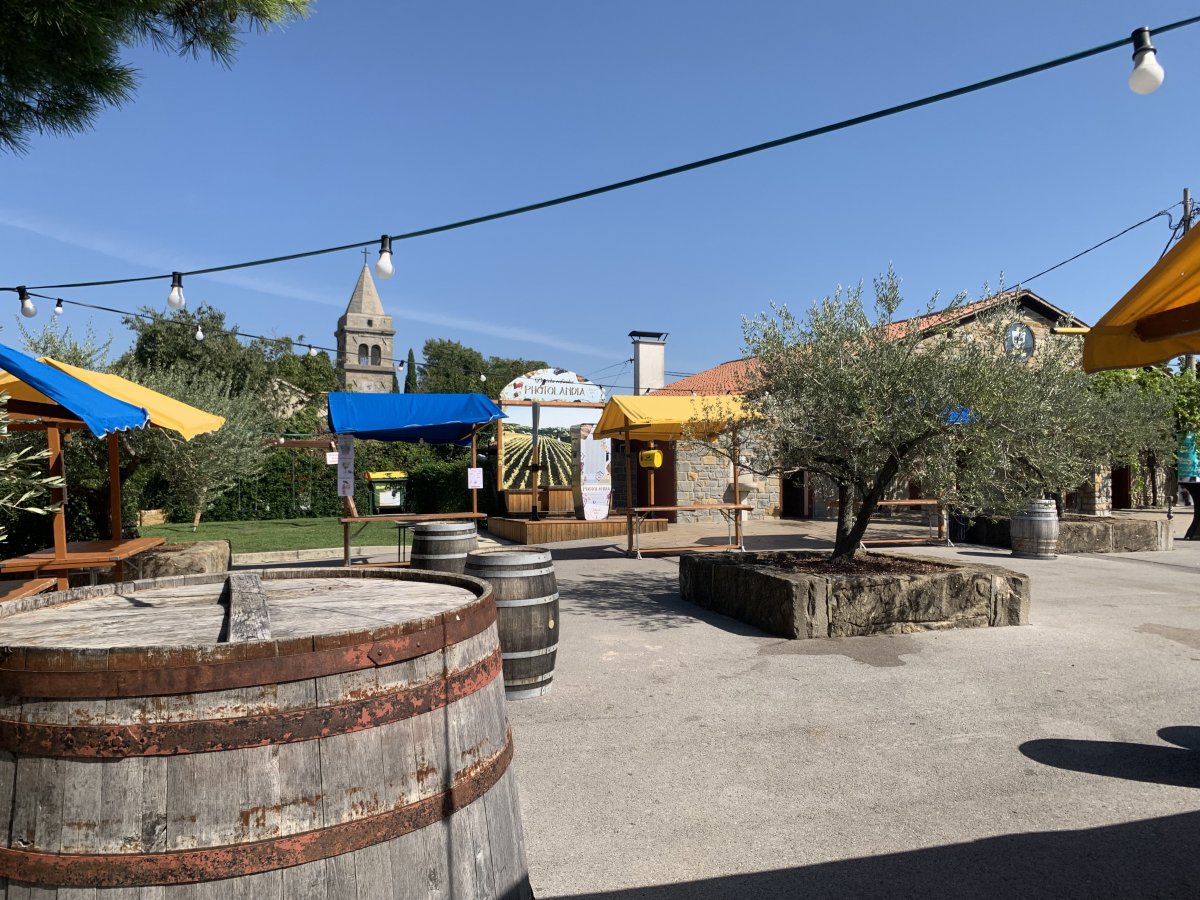 the Wine Fountain has the feel of a mini holiday village..