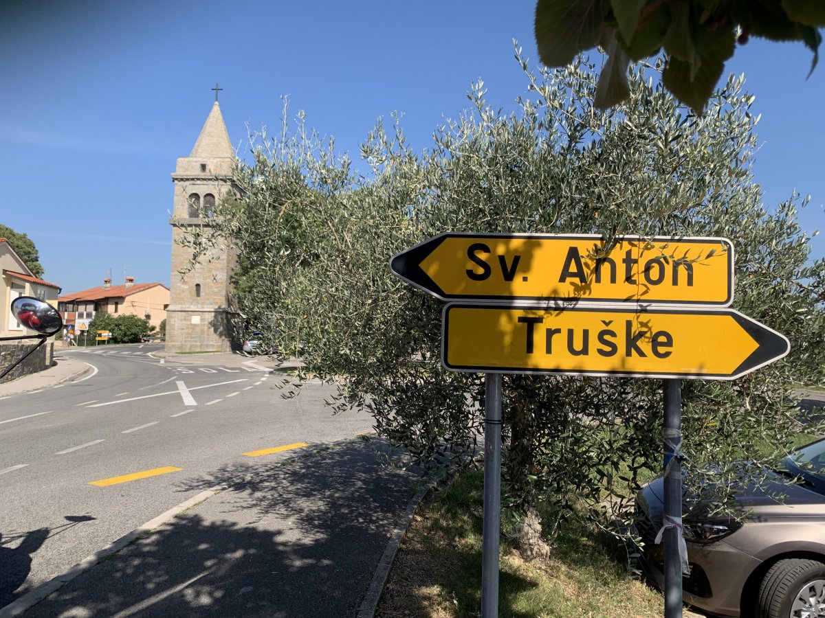 the car park is just here to the right and head towards St Anton to explore more secrets of the Slovenian Coastal Hinterland..