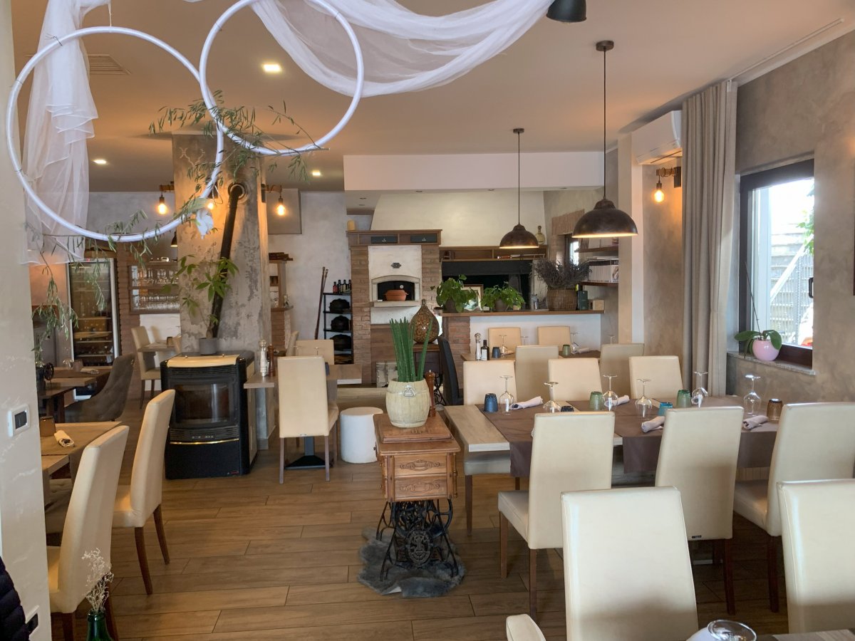 Inside Godina Fish restaurant in Kacice, just before Rodik..