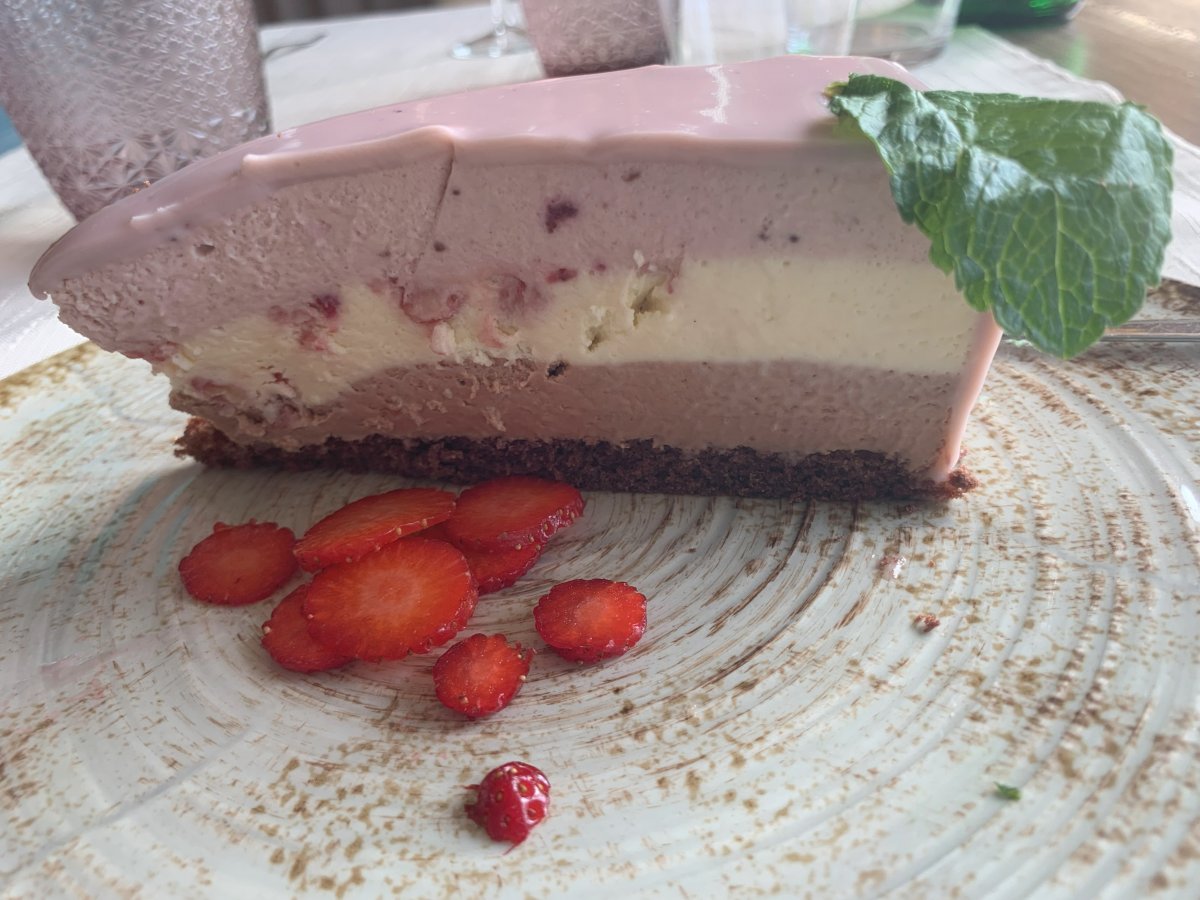 Not just a fish restaurant at Godina, the deserts are hand made and look like this..