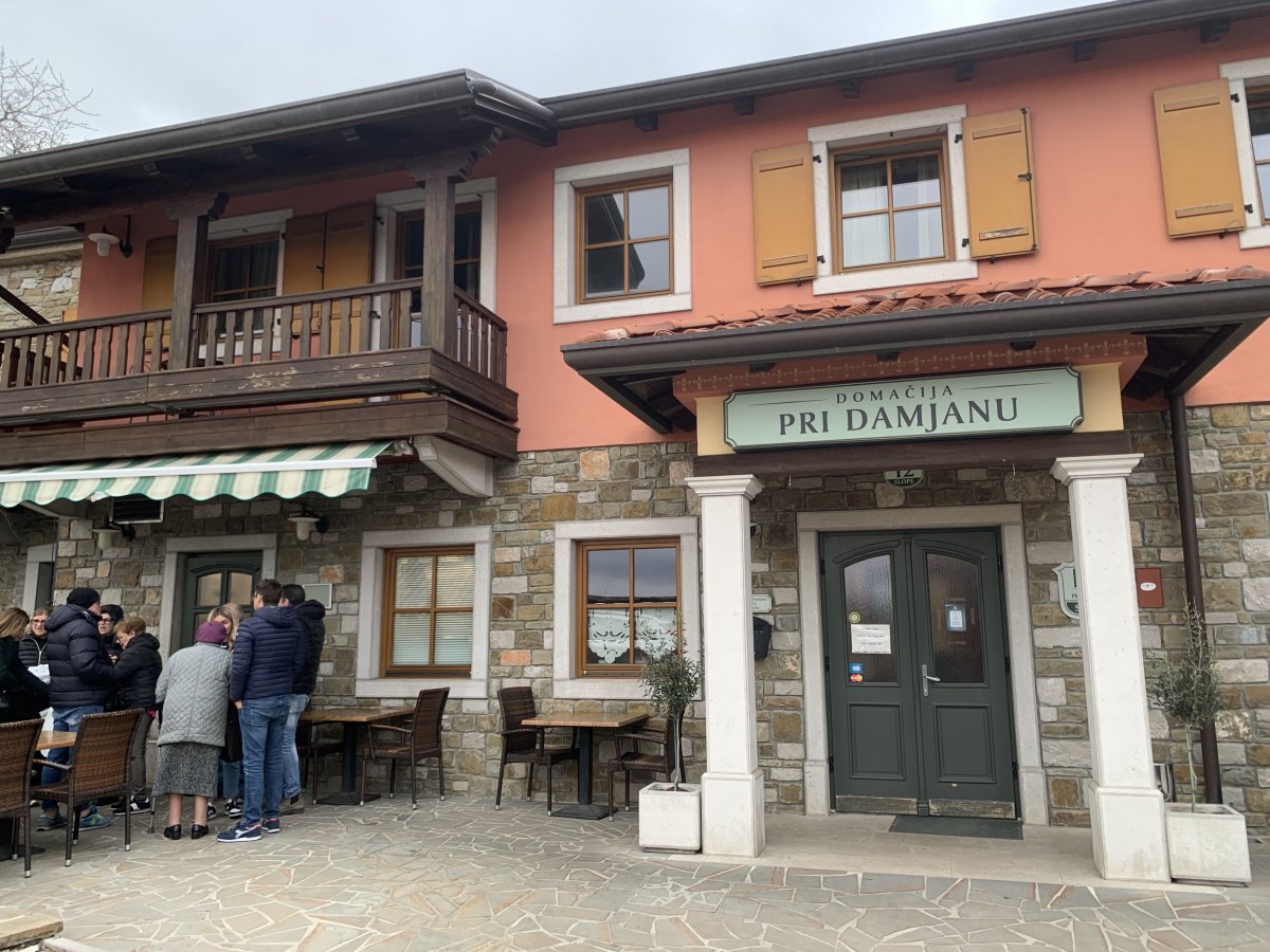 main entrance to Pri Damjanu in Slope..