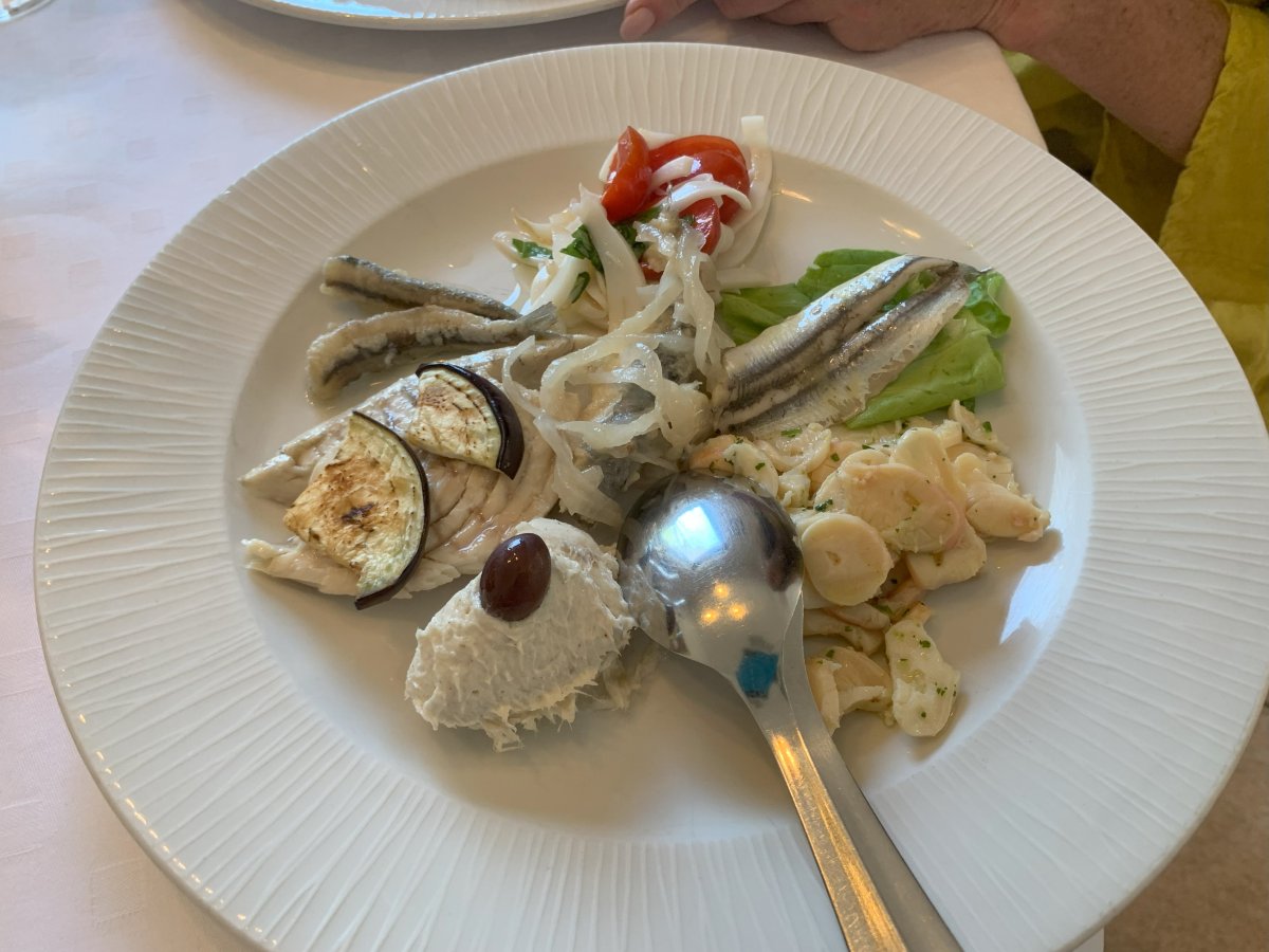 Cold seafood strter at Trost, Rodik..