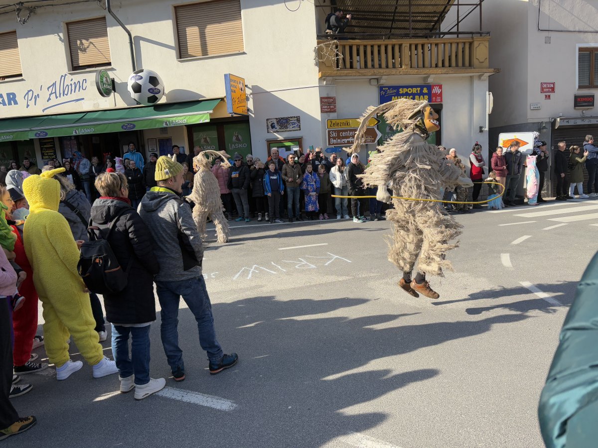 the White Ghosts are the Policemen of the Laufarija and jump around the place with incredible energy..