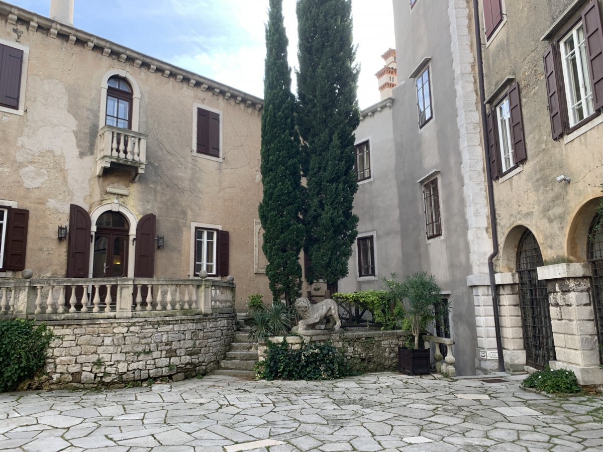 Pet lion in the shady courtyard, must be lovely to sit here in the summer..