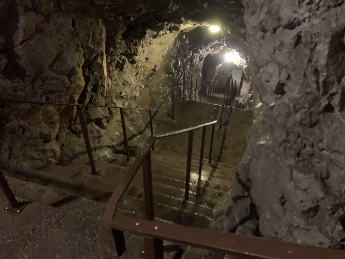 You almost cannot believe that this huge bunker is hidden down here below the castle..