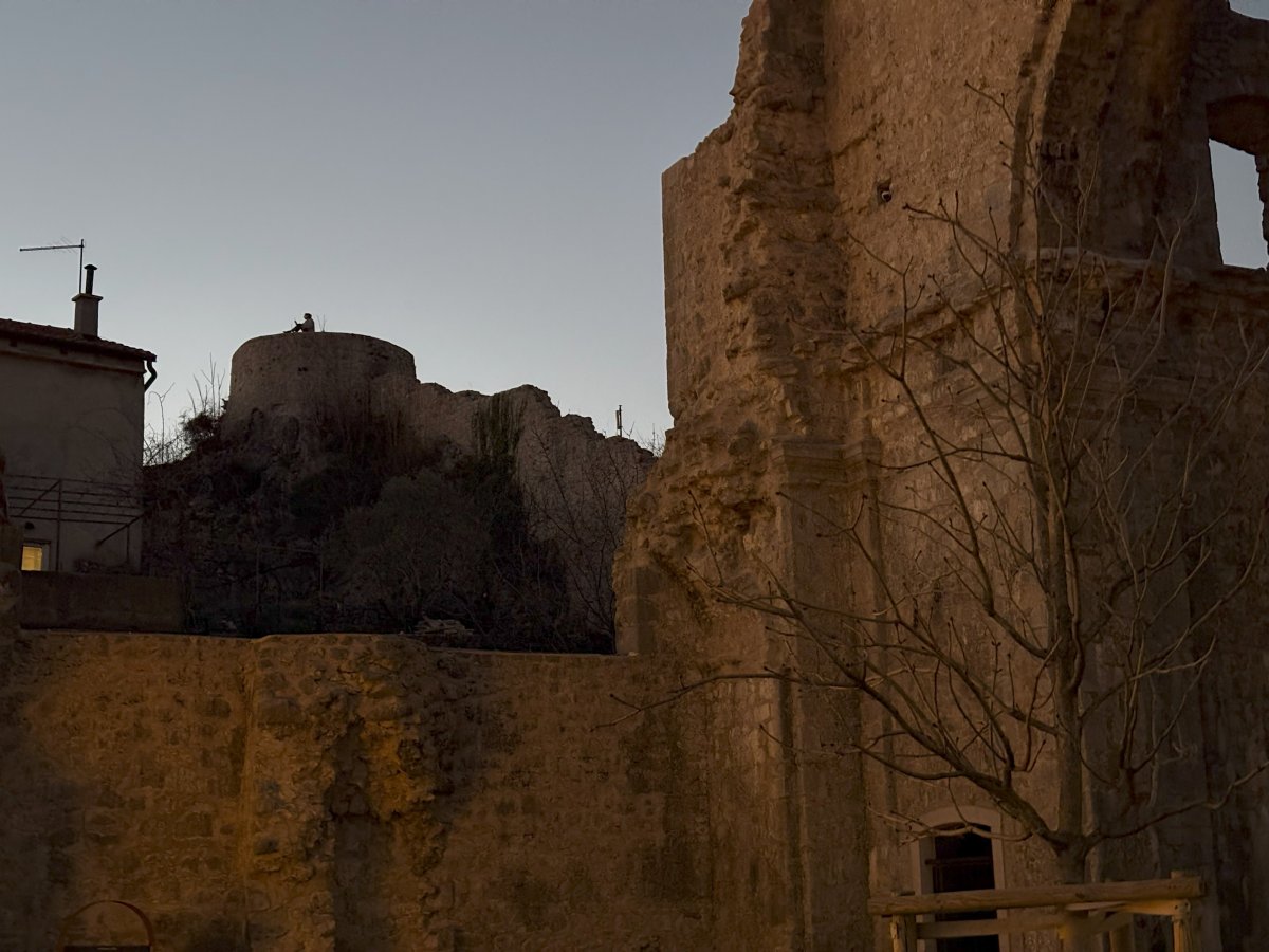 We spotted this lucky sunset seeker sitting on the top of the tower in Kastav..
