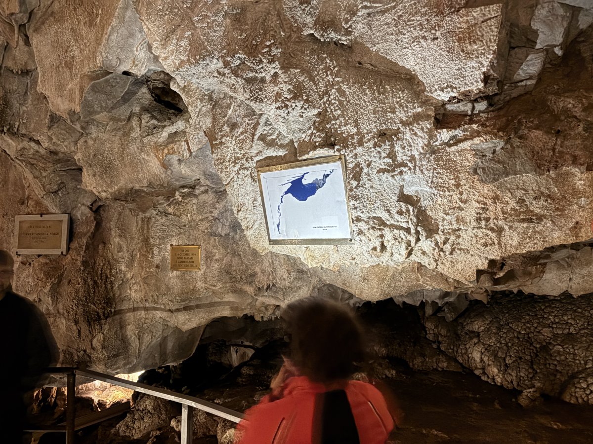 The drawing is in focus here and it shows there is an even deeper section of the cave you can also explore with ropes and ladders..