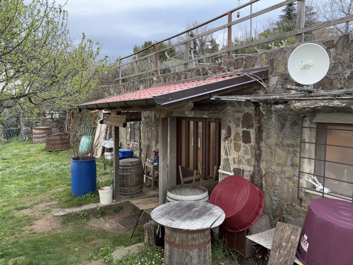 This wonderful wine cellar sits on the edge of the highest cliffs in the Mediterrranean above Trieste..
