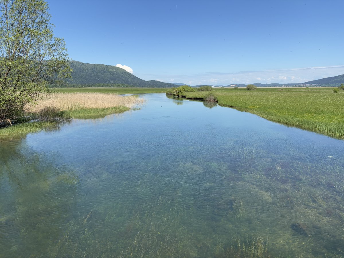 The whole lake expands in front of your eyes, with the town of Cerknica just a set of tiny dots in the distance..