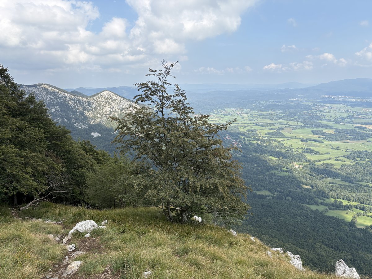 From the top you get a real sense how Green Slovenia actually is AND how Nanos is a really big lump of rock..