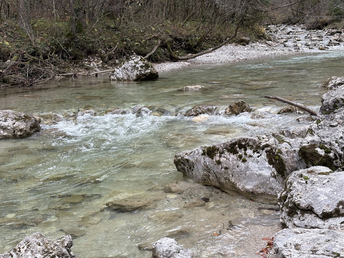 They told us at the restaurant that even in summer the river flows well here..
