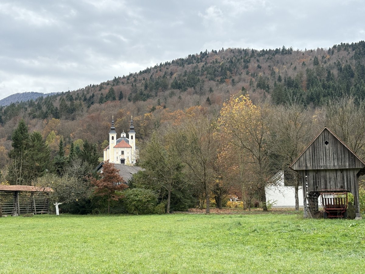 We took a small detour to go see St Marys church in Tomišelj for a look at a local village..