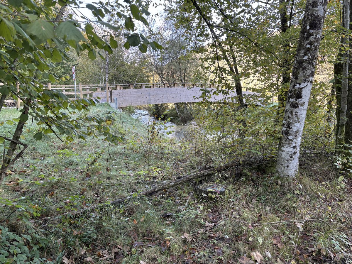 This new wooden bridge crosses the tributary river and you are not far from Little Storm now..