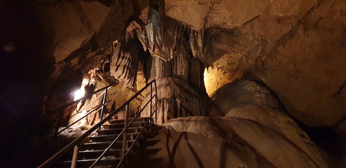 Several staircased layers to the Giant Zupanova Cave..