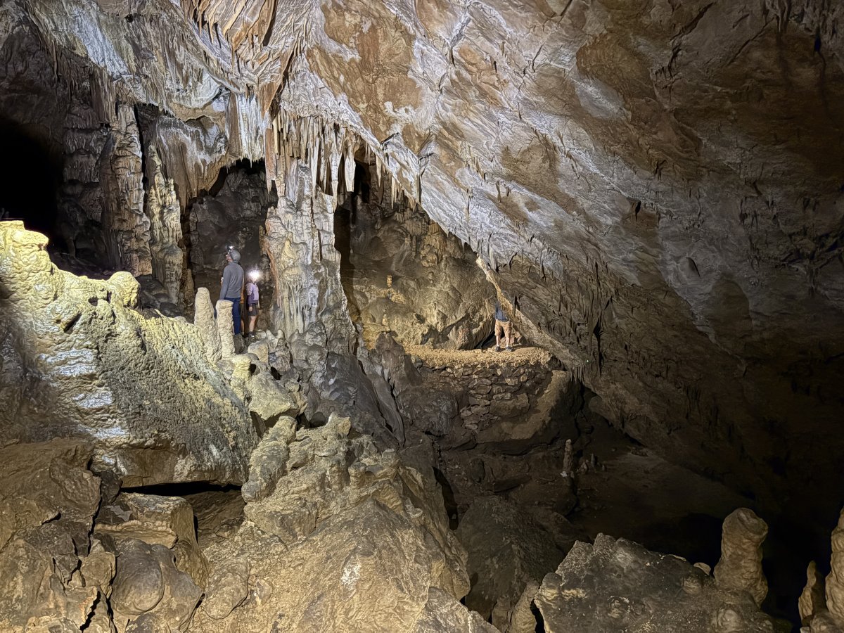 A little bit of everything inside Dimnice Cave, deep under the Brkini..