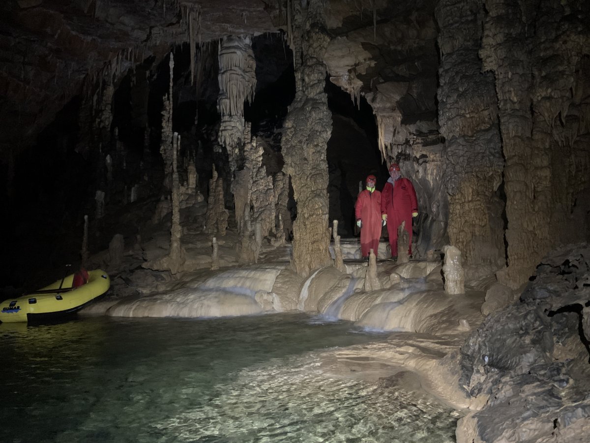 2 of the 100 lucky explorers who did the 7 Hour Adventure to Crystal Mountain inside Krizna Cave in 2024..